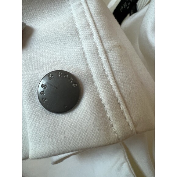 rag & bone NY simone snap pants iris White Women’s Size 6 made in USA - Picture 10 of 11